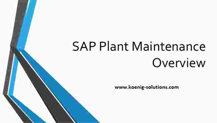 SAP PM - Overview | Koenig Solutions